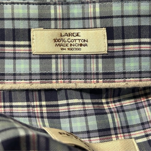 Peter Millar Men's Plaid Button-Crown Ease Down Shirt Size L Long Sleeve - Picture 6 of 15